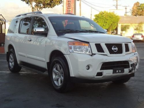 2012 nissan armada damaged salvage fixer only 11k miles nice unit 4wd wont last!