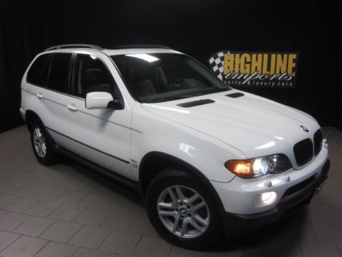 2006 bmw x5 3.0i, 225hp inline 6 cylinder, awd, pano roof, stunning alpine white