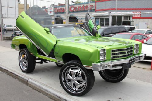 1976 chevy monte carlo donk lifted dub 28&#039;&#039; wheels jesse james spinners floaters