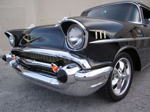 1957 chevrolet true belair post.350/375 h.p. fuel injected!4-speed,a/c restomod!