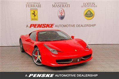 2013 ferrari 458 italia~carbon interior~park sensors~red stitching~shields~in az