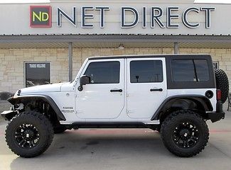 11 lift 4x4 new 35&#034; tires 18&#034; wheels hard top sound white net direct auto texas