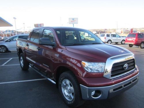 5.7l crewmax red 4x4 awd 4wd auto air quad cab bedliner alloy wheels clean  sr5