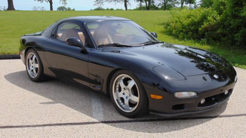 Amazing 1993 mazda rx7 twin turbo rotary 14k mi on new motor black pettit racing