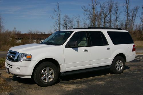 2010 ford expedition el xlt sport utility 4-door 5.4l, white, tan interior