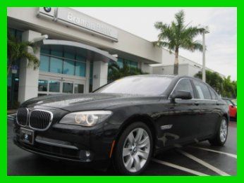 12 black sapphire 760-li 6l v12 sedan *rear entertainment pkg *low miles*florida