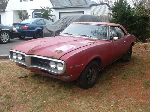 1968 pontiac firebird 350 all original# match100,060 miles needs restoation runs