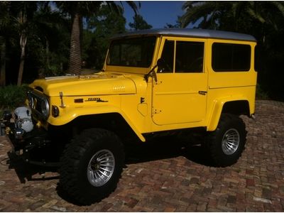 Fj fj40 land cruiser four wheel drive restored classic toyota yellow