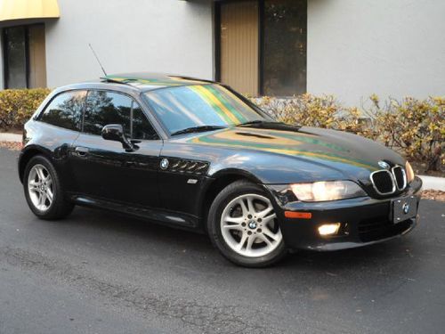 2000 bmw z3 rare coupe 2.8l automatic sunroof blk/blk xm radio clean autocheck