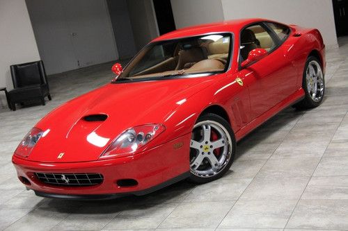 2005 ferrari 575m, f1, 15k service, fiorano handling pkg, shields, daytona seats