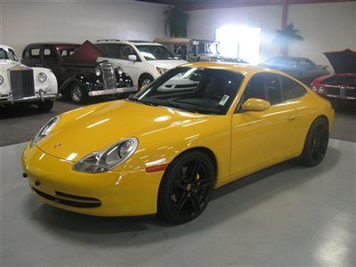 2001 porsche 911 carrera speed yellow tiptronic custom wheels well maintained