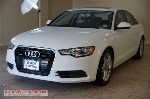 2012 white audi a6 3.0t quattro premium low miles leather nav dvd/cd dealer demo