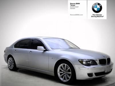 2007 bmw 7 series 4dr sdn 750li silver/charcoal leather