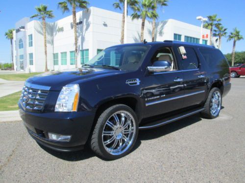 08 awd 4wd blue 6.2l v8 leather navigation dvd sunroof 3rd row miles:60k suv