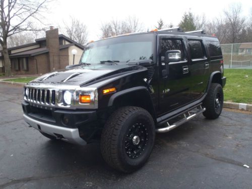 2008 hummer h2 suv 4x4 low 72k. mi! black on black! navigation&amp;camera!very clean