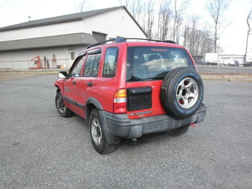 2002 chevrolet tracker zr2 sport utility awd 4x4 red low miles no reserve