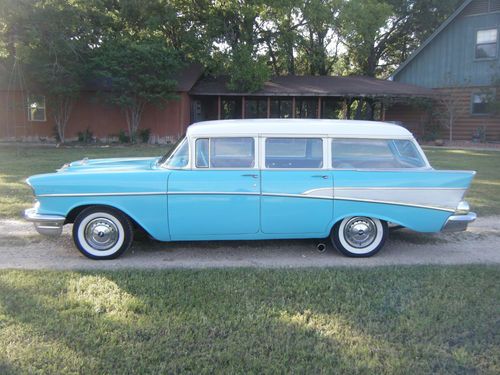 1957 chevy station wagon 350 v8 700r4 auto new floors!!! tri five chevrolet