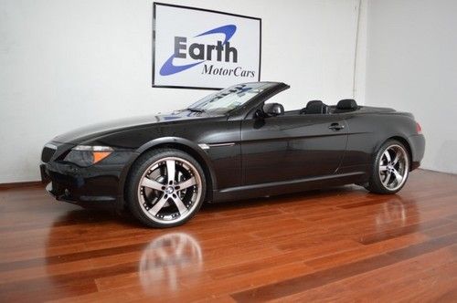 2006 bmw 650i sport conv, active steer, hud, nav, cold wthr, carfax cert!