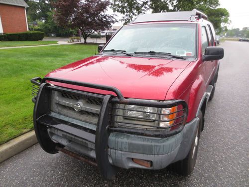 2001 nissan xterra se v-6 4wd factory brush guards and rack moon roof no reserve