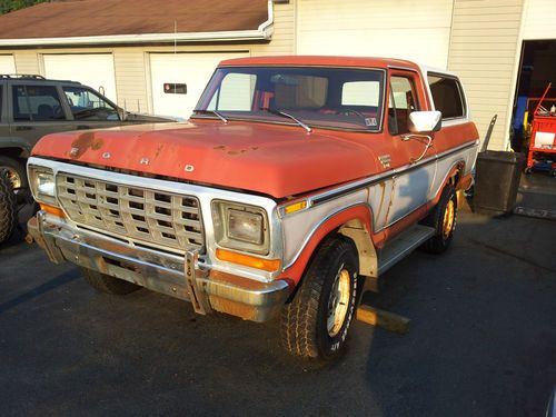 1979 ford bronco full size 351 running at red with red inside