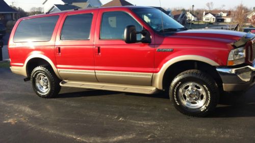 03 excursion diesel 4x4 eddie bauer 2 dvd&#039;s navigation bluetooth back up camera