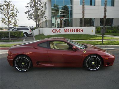 1999 ferrari 360 modena coupe in rosso fiorano f1 serviced / records / must see