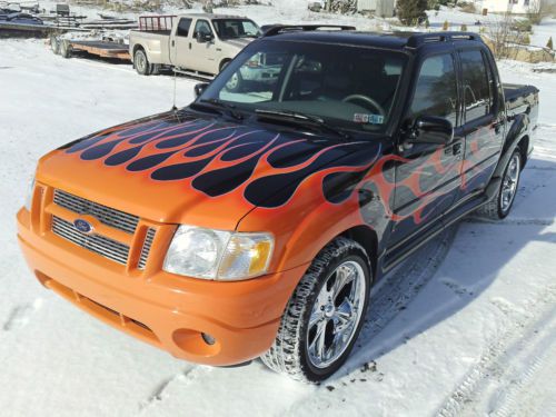 2001 ford explorer sport trac flamed custom lowered 20&#039;s 4.0l 4wd hot rod