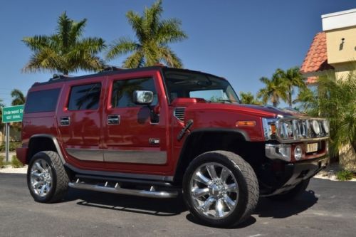 2003 florida hummer h2 4x4 51k sunroof rear dvd 22 inch chrome wheels sunroof