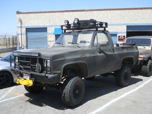 86 chevrolet k5 blazer m1009 diesel lifted mudder 4x4 desertwarrior camouflage