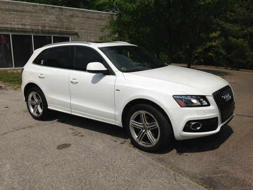 2010 audi q5 3.2 premium plus i s performance line i pearl white / brown