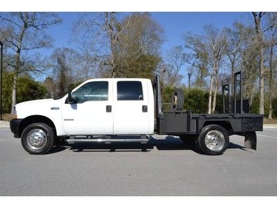 2004 ford f-450 crew cab xl diesel 6 speed flatbed welding welder bed