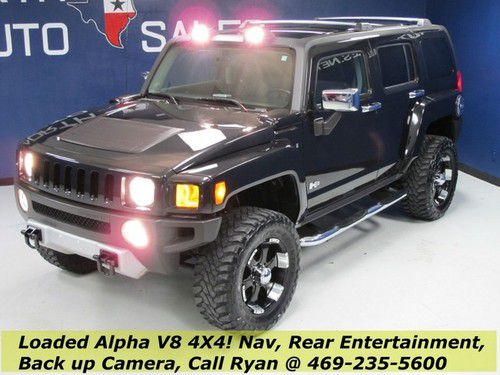 08 h3 alpha,carfax cert,v8,4x4,nav, backup cam,rear dvd,wheels/tires