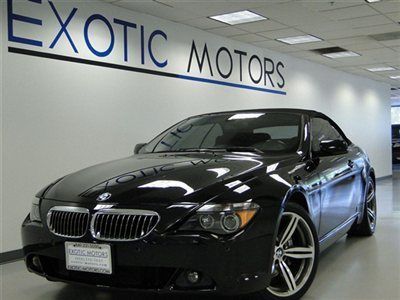 2006 bmw 650i convertible!! blk/blk! nav heated-sts pdc xenons blk-top 19"whls!!