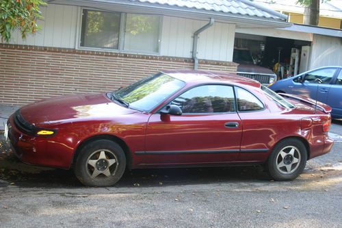 1990 maroon toyota celica stx runs great newer paint job 2 door sporty