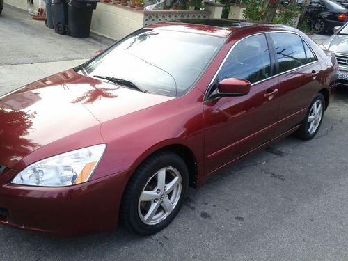 2004 honda accord ex sedan 4-door 2.4l - 5 speed manual - red