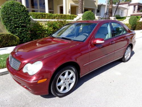 Florida 04 c240 63,852 miles sunroof alloy&#039;s cold air cd changer no reserve lqqk