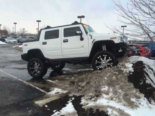 67k miles nav navigation 6&#034; lift fabtec toyo dvd moonroof white black 22&#034; sut