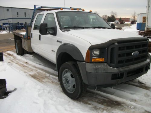 Ford f550 4x2 dual wheel flatbed crew cab