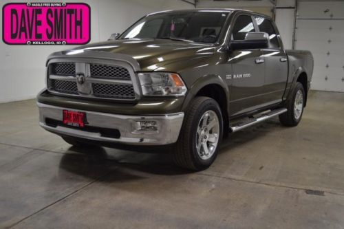 12 ram 1500 laramie crew cab 4x4 heated leather seats sunroof bed liner tow