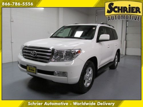 2011 toyota land cruiser white 8 passenger 4x4 console cool box bluetooth