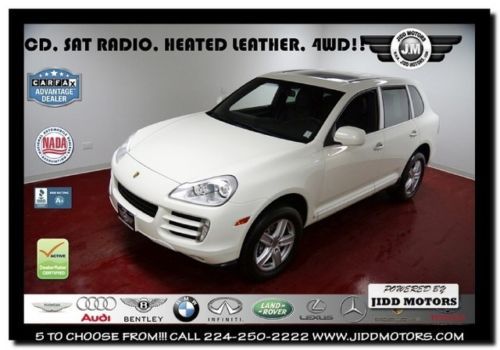 White on black cayenne heated leather seats 4wd sunroof one owner no accidents