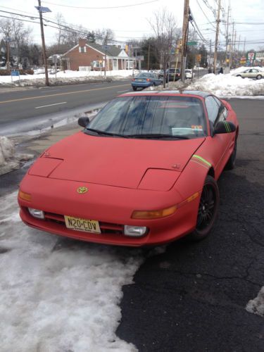 1991 toyota mr2 turbo flat red, gen 4 motor swap professionally done.