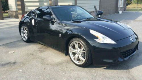 2010 nissan 370z touring sport coupe 3.7l black on black six spd bose touch nav