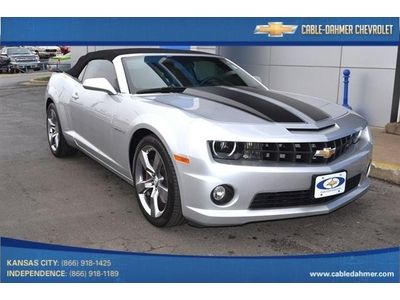 2011 chevrolet camaro 2ss convertible 6.2l v8 silver low miles hud auto