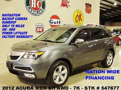 2012 mdx awd,tech pkg,sunroof,nav,htd lth,3rd row,18in whls,7k,we finance!