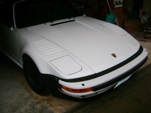 1987 porsche slantnose turbo look cab no engine and trans all factory parts !!!