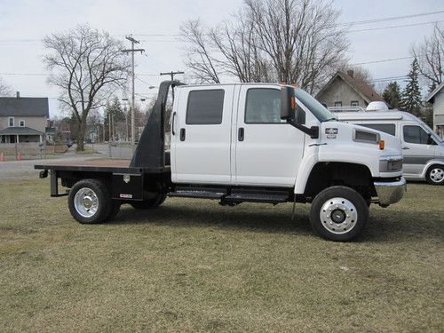 2006 chevrolet kodiak 4x4 c4500 crew cab 4wd &amp; 10 ft flatbed duramax diesel 59k