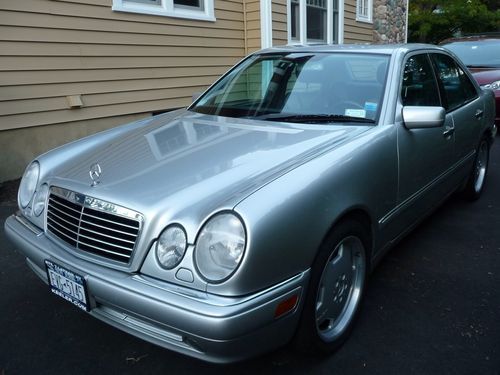 1999 mercedes-benz e55 amg base sedan 4-door 5.5l, silver w/ black leather int.