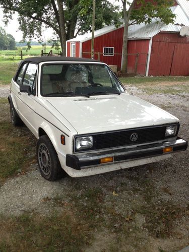 1982 volkswagen cabriolet convertible, 4cyl. gas, 4 speed, just over 100,000 mi