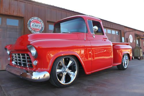 1955 chevrolet 1/2 ton custom pickup big window resto-mod hot rod